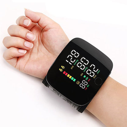 Charly | Smart Wrist Blood Pressure Monitor – Electronic Portable Sphygmomanometer with Voice Alerts