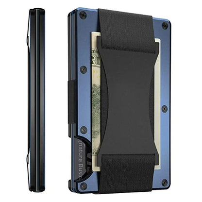 Charly | Titanium Matte Cobalt Cardholder – Slim & Stylish RFID Wallet for Men & Women