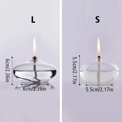 Charly | Transparent Glass Oil Lamp as Candle Holder