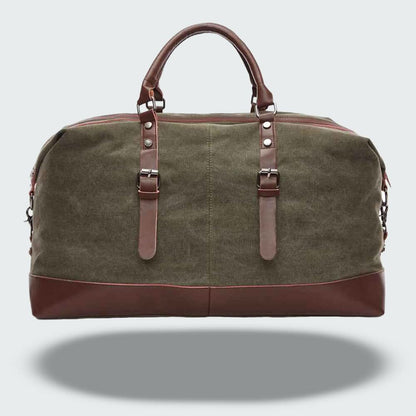 Charly | Travel Duffle Bag in Waxed Canvas – Durable and Waterproof with Leather Details