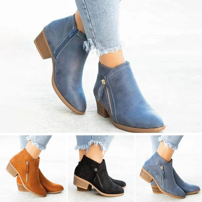 Charly | Women's Ankle Boots with Side Zipper