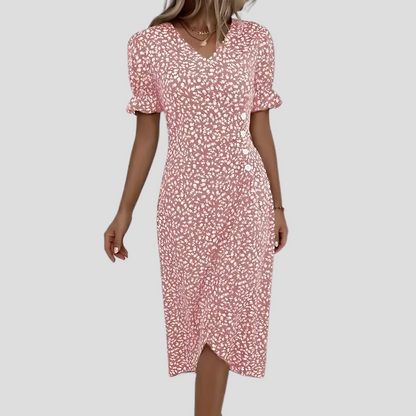 Charly | Women's Button Front Floral Midi Dress
