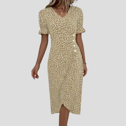Charly | Women's Button Front Floral Midi Dress