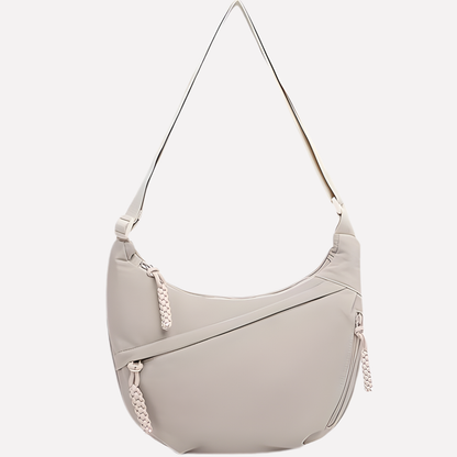 Charly | Women's Crescent Shoulder Bag with Braided Detail