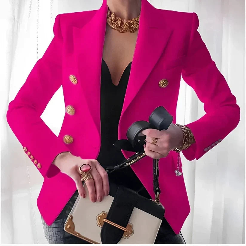 Charly | Women's Double-Breasted Blazer with Gold Buttons