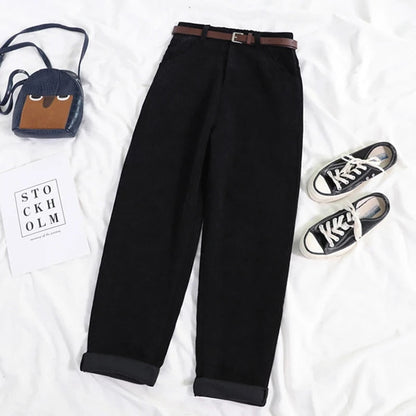 Charly | Women's High-Waist Corduroy Trousers Relaxed Fit