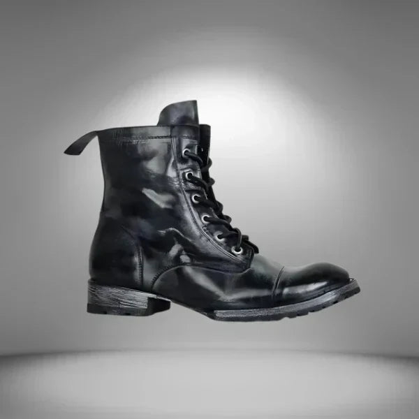 Charly | Women's Lace-Up Combat Boots with Cap Toe