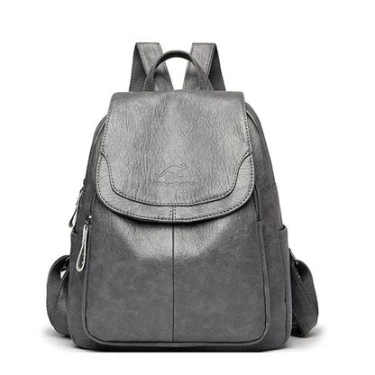 Charly | Women's Leather Flap Backpack with Structured Design