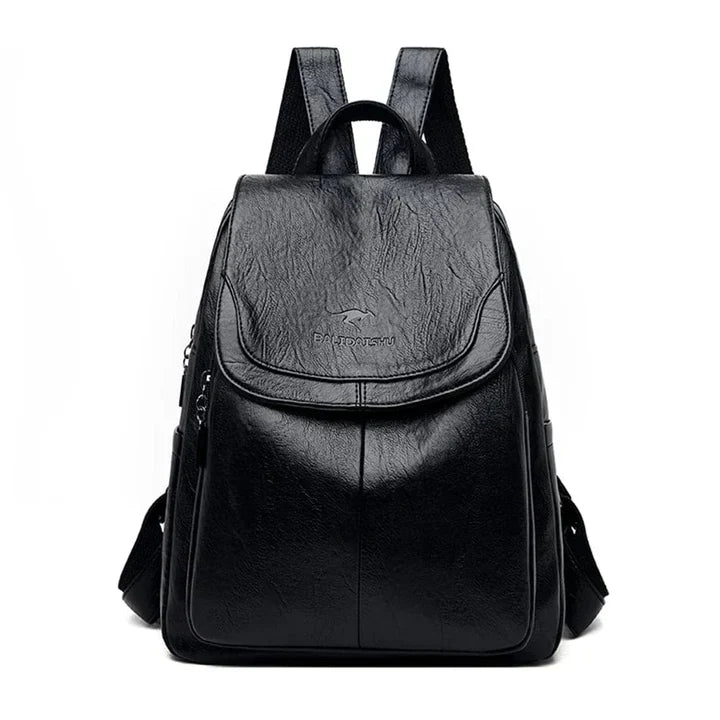 Charly | Women's Leather Flap Backpack with Structured Design