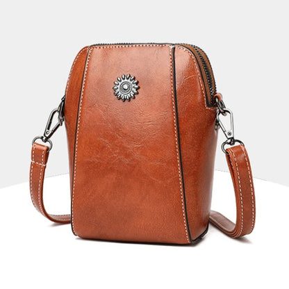 Charly | Women's Leather Shoulder Bag with Decorative Embellishment