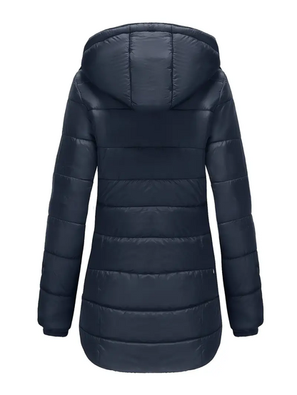 Charly | Women's Padded Mid-Length Winter Coat with Hood