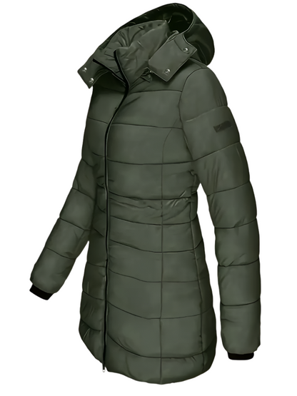 Charly | Women's Padded Mid-Length Winter Coat with Hood