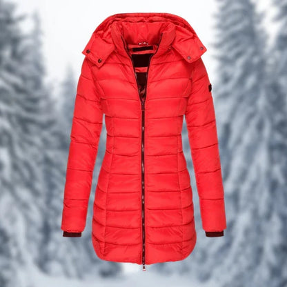 Charly | Women's Padded Mid-Length Winter Coat with Hood