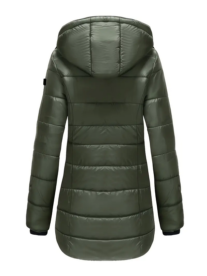 Charly | Women's Padded Mid-Length Winter Coat with Hood