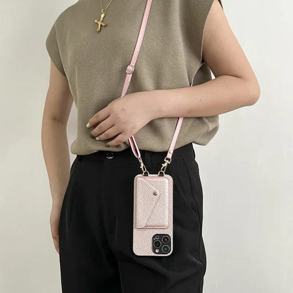 Charly | Women's Phone Case With Card Holder & Lanyard