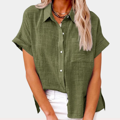 Charly | Women's Short Sleeve Button-Up Shirt