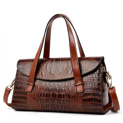 Charly | Women's Shoulder Bag with Crocodile Embossing