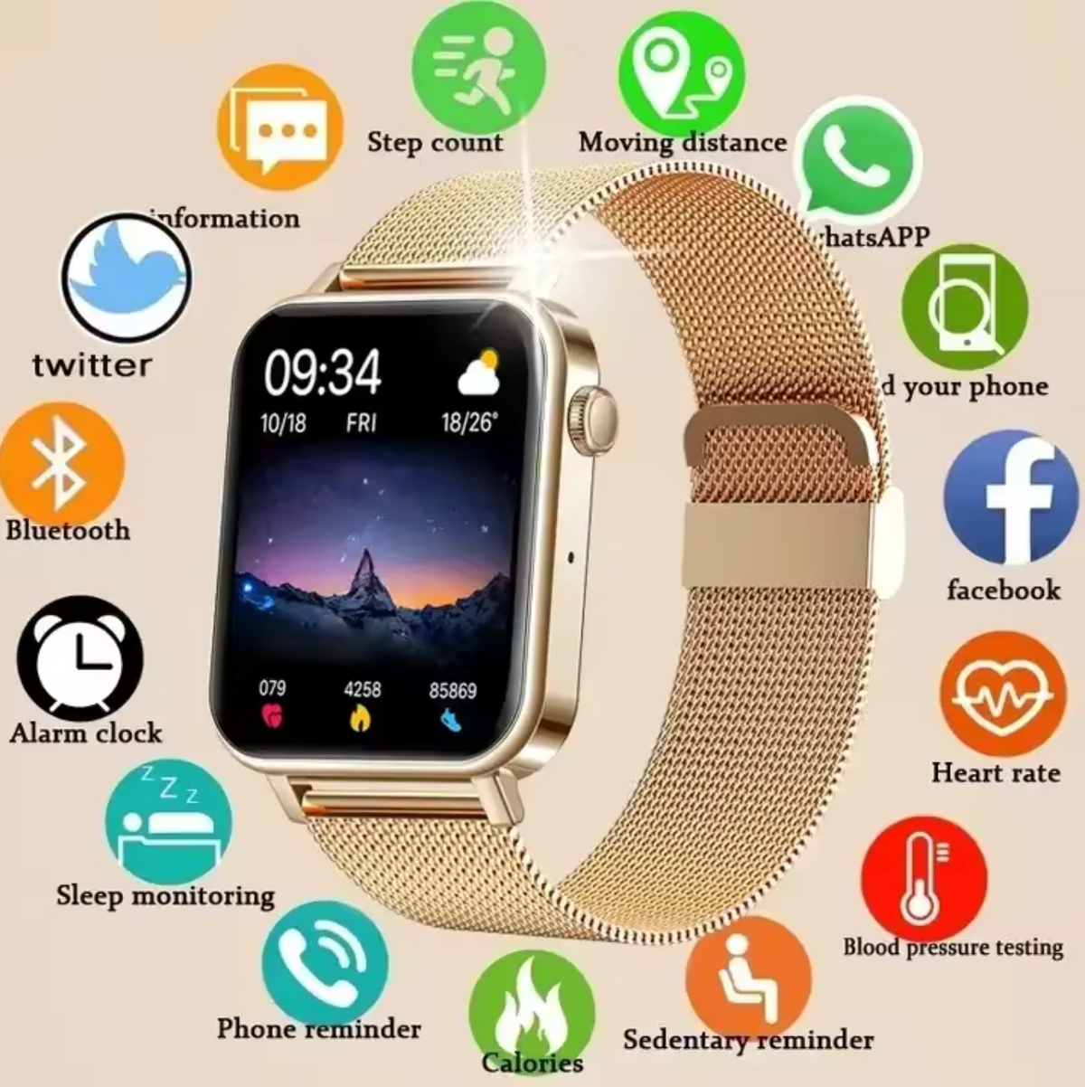 Charly | Women's Smartwatch with Fitness Tracking