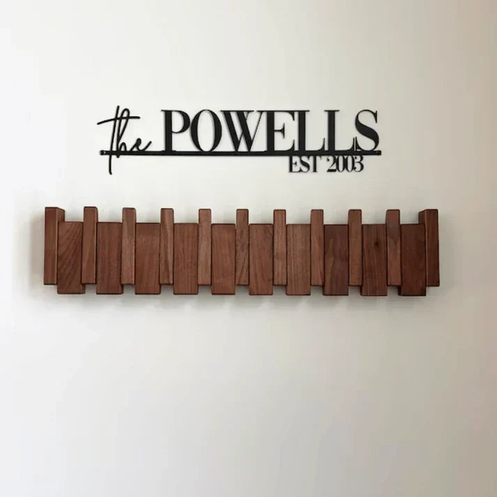 Charly | Wooden Coat Rack with Piano Key Design