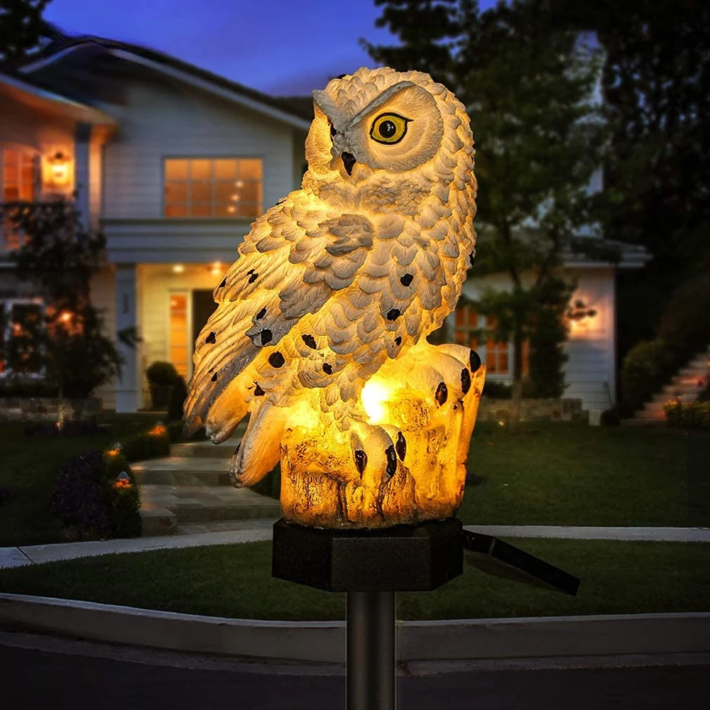Solar Powered Owl Garden Lamp Outdoor Set - Cofik