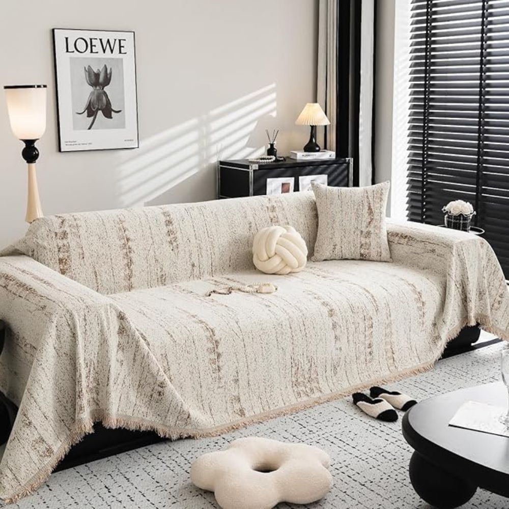 Soft Chenille Fabric Sofa Protector Cover
