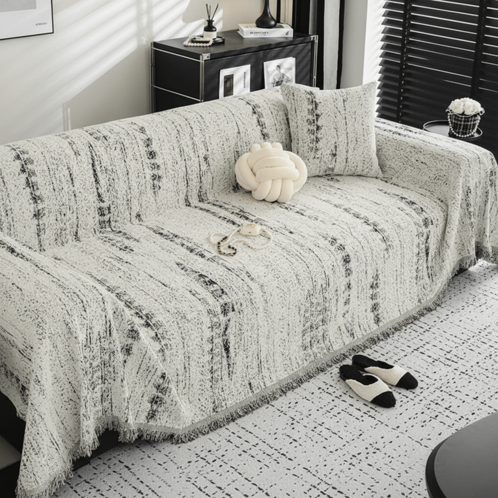Soft Chenille Fabric Sofa Protector Cover