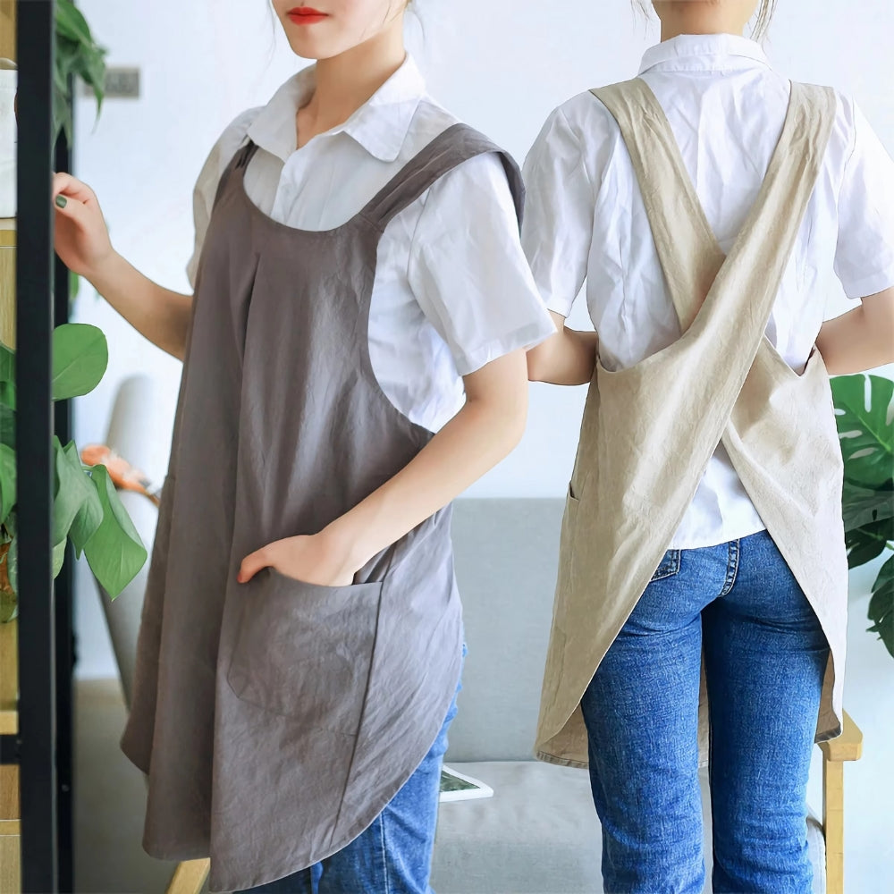 Practical Pockets Bib Apron for Cooking