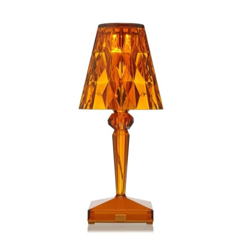 Elegant Glass Table Lamp with Crystal Accents