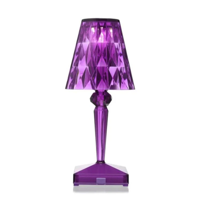 Elegant Glass Table Lamp with Crystal Accents
