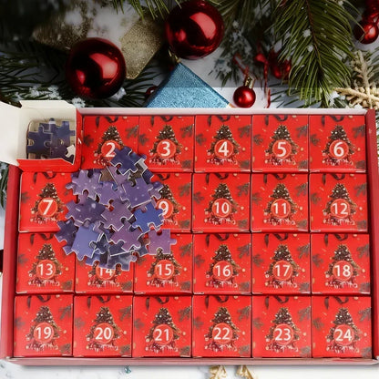 Christmas Countdown Jigsaw Puzzle Surprise Box – 24 Days Filled with Magic & Creativity