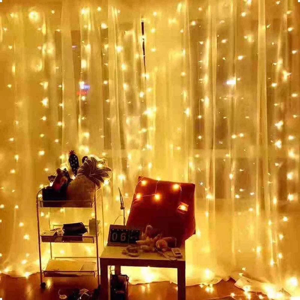 Christmas LED Curtain Lights with 8 Modes – Waterproof Indoor and Outdoor Decorations for Christmas