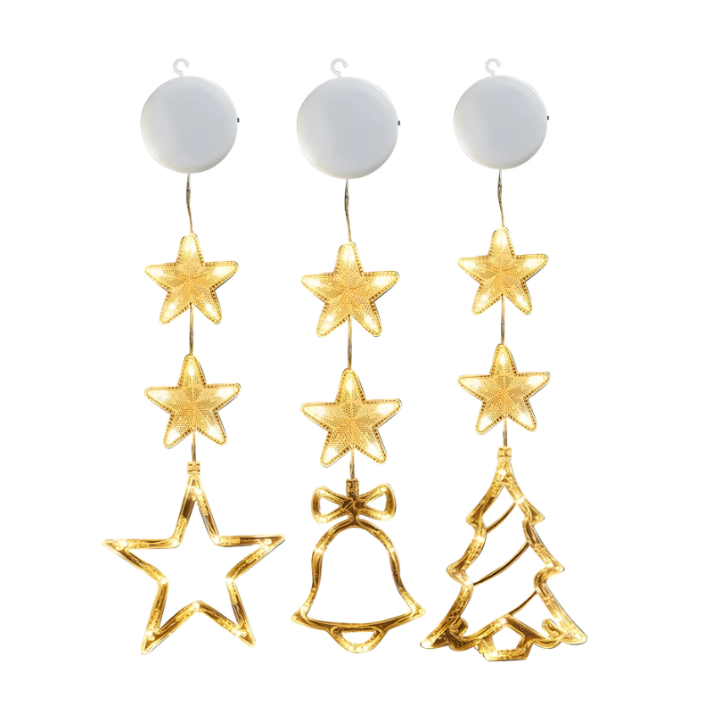 Christmas LED Window Hanging Lights – Festive Glowing Decorations