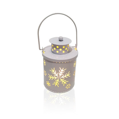 Christmas Tree Cutout Metal LED Lantern Tabletop Decoration