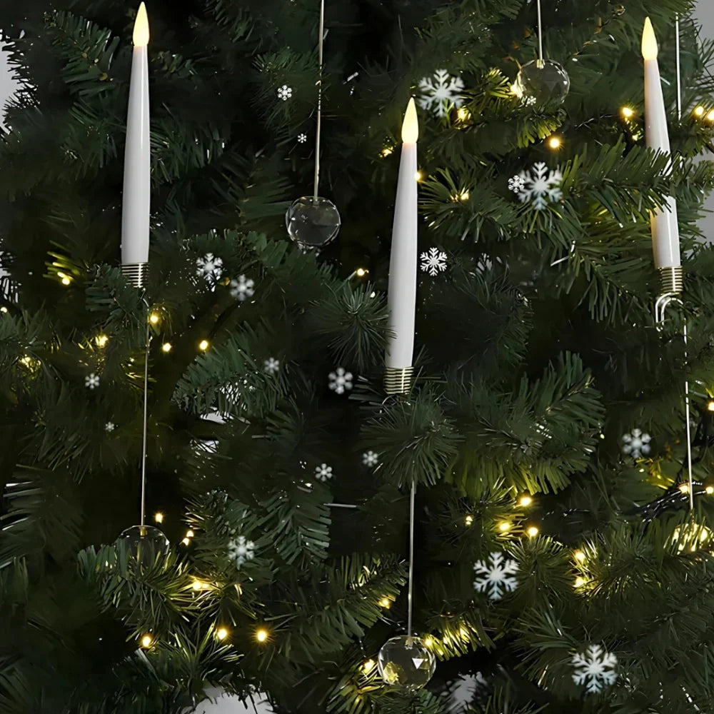 Christmas Tree Lights with Flickering LED Candles