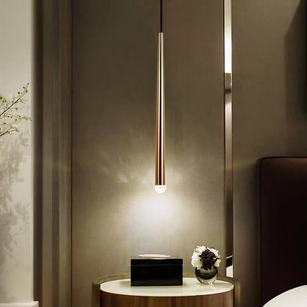 Sleek Metal Crystal Island Pendant Light