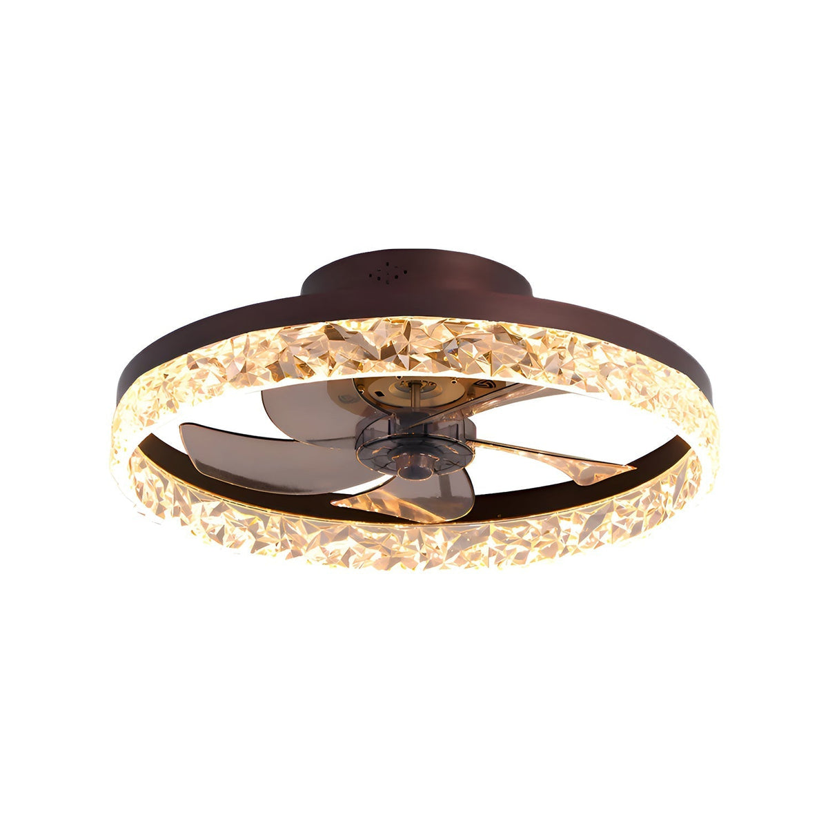Stylish Black LED Ceiling Fan Light