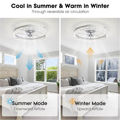 Stylish Black LED Ceiling Fan Light