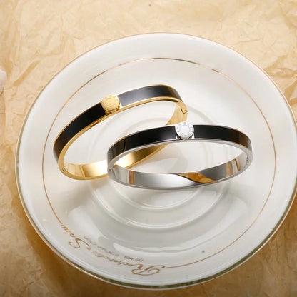 Elegant Roman Numeral Bangle and Ring Set