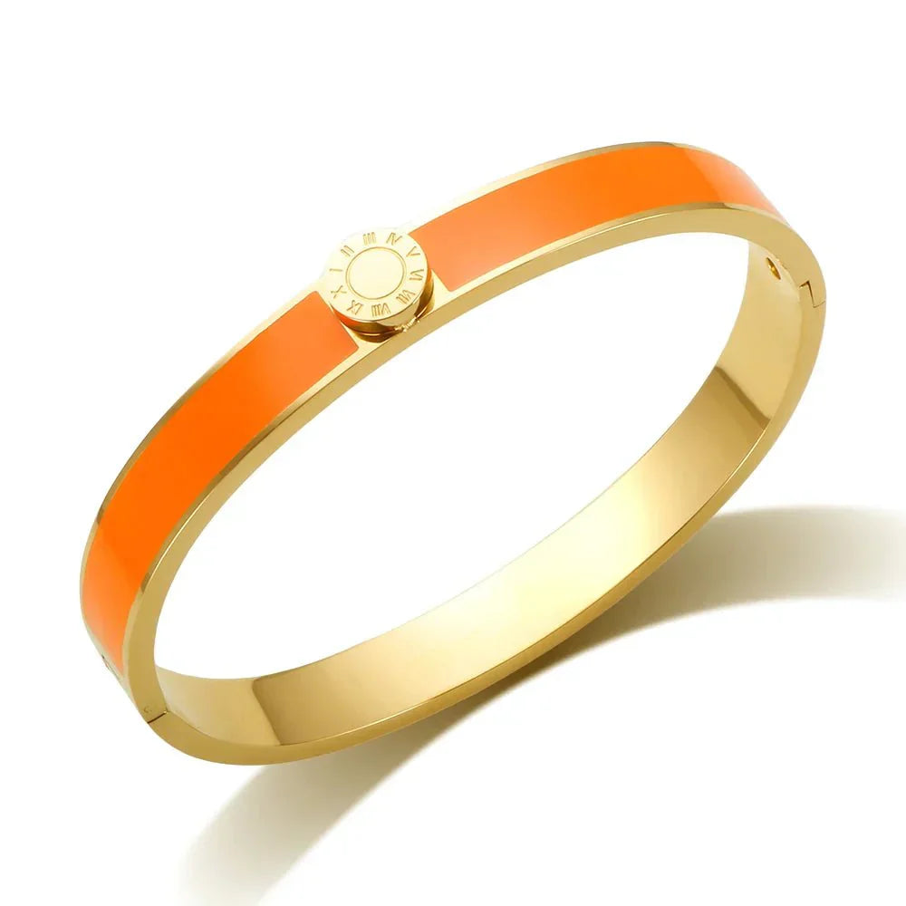 Elegant Roman Numeral Bangle and Ring Set - Cofik