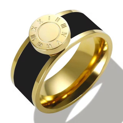 Elegant Roman Numeral Bangle and Ring Set