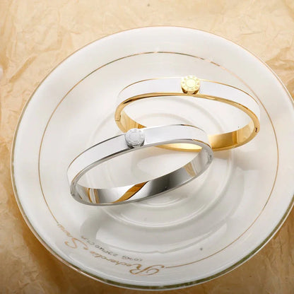Elegant Roman Numeral Bangle and Ring Set