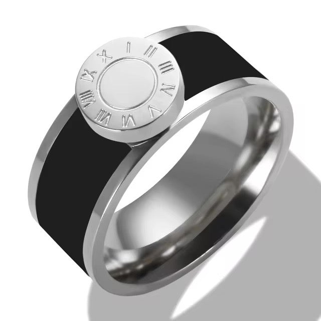 Elegant Roman Numeral Bangle and Ring Set