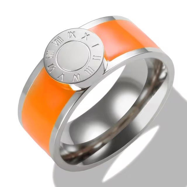 Elegant Roman Numeral Bangle and Ring Set