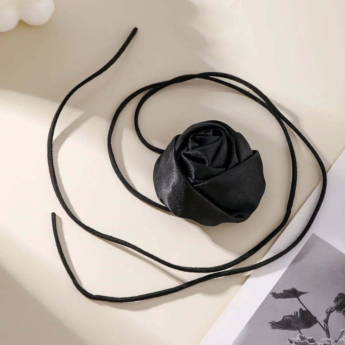 Elegant Pink Flower Choker Necklace