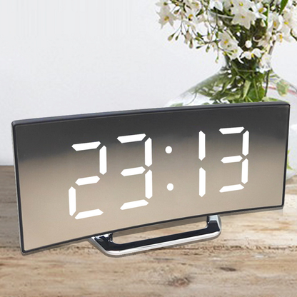 Modern Curved LED Digital Wall Clock - Cofik
