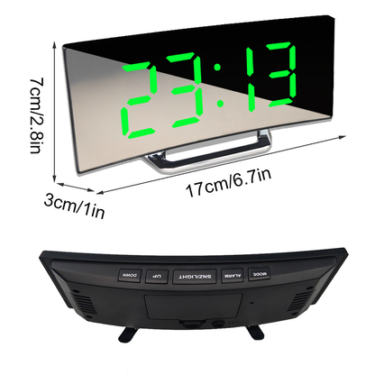 Modern Curved LED Digital Wall Clock