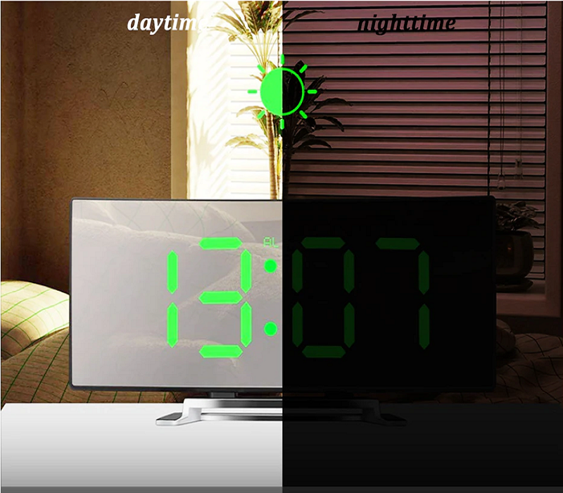 Modern Curved LED Digital Wall Clock
