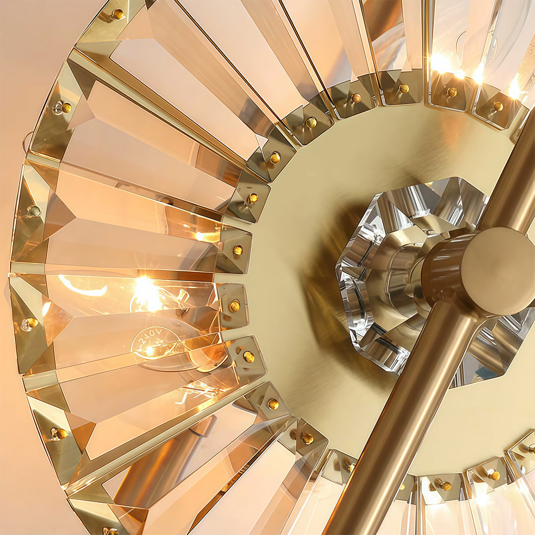 Luxury Crystal Gold Wall Light Fixture