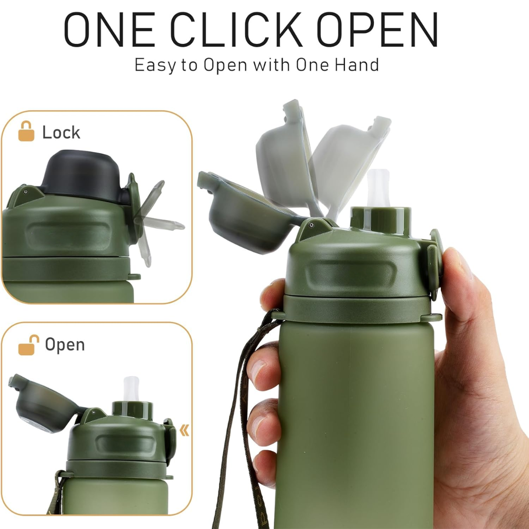 Portable 600ml Folding Silicone Water Bottle