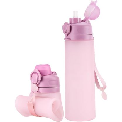 Portable 600ml Folding Silicone Water Bottle